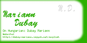 mariann dubay business card